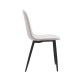 Sedia da Pranzo Lima Easy Clean Beige Chiaro Gambe Nere