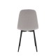 Cadeira de Jantar Lima Easy Clean Bege Claro Pernas Pretas