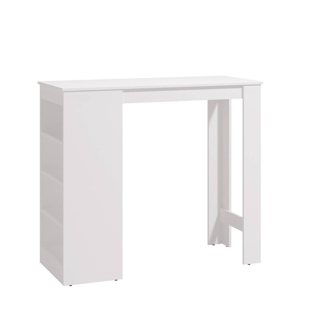 table haute de cuisine Valencia avec étagères latérales 2