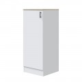 Despensa de cozinha 60 cm Kira 1 porta Branco Brilhante - Carvalho Canadense 60 x 148 x 60 cm