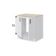 Modulo-Bajo-cocina-fregadero-Kira-2 portas-0F1015B-medidas-2
