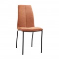 Silla de comedor Ariza tapizado repelente al agua Teja - Negro 43 x 95 x 56 cm