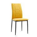 Silla de comedor Roxana tapizado tela Mostaza 44 x 99 x 55 cm