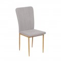 Silla de comedor Salma tapizado Tela Gris 47 x 91,5 x 44 cm
