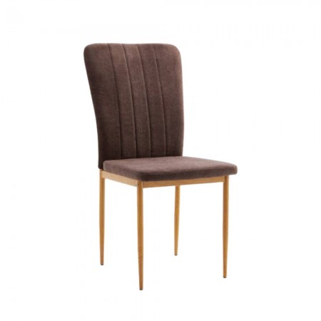 Silla de comedor Salma tapizado Tela Chocolate 47 x 91,5 x 44 cm