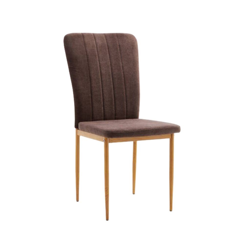 Silla de comedor Salma tapizado Tela Chocolate 47 x 91,5 x 44 cm