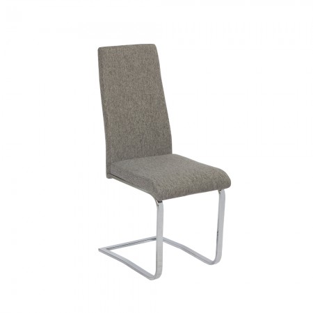 Silla de comedor Kamil en tela gris oscuro - Diseño y confort
