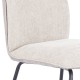 Silla de comedor ergónomica tapizado Beige | fanmuebles