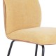 Silla de comedor ergonómica Romeo Mostaza 46 x 95 x 65 cm