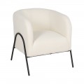 Poltrona curva Poliestere Bianco 68 x 74 x 66 cm