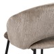 Silla Comedor Tapizada Taupe Metal Negro | fanmuebles