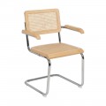 Silla con brazos ratán Natural 61,50 x 82,5 x 53 cm