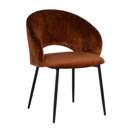 Silla-respaldo-curvo-Contract-Marrón