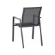 Stuhl-Terrasse-Aluminium-textil-schwarz-back