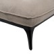 Chaise longue tapizado en Taupe con patas metálicas 168 x 90 x 82 cm