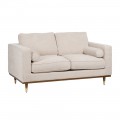 SOFÁ 2 PLAZAS BEIGE TEJIDO-MADERA 172 X 91 X 84 CM
