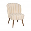 SILLÓN RAYAS MIEL MADERA DE CAUCHO SALÓN 54 X 64 X 73 CM