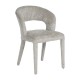 Silla Comedor Tapizada Beige Patas Tapizadas | fanmuebles