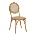 Sedia da pranzo in legno di olmo Naturale Contract 45x92x57 cm