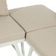 Beige-weißes Aluminium-Gartenset – Modulares und elegantes Design