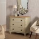 Comò a 3 cassetti in legno Crema | fanmuebles