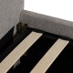 Canapé abatible láminas con cabecero tapizado Gris 191x 113 x 212 cm