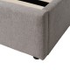 Canapé folhas de dobramento com cabeceira fitada Gris 191x 113 x 212 cm