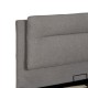 Canapé folhas de dobramento com cabeceira fitada Gris 164 x 110 x 214 cm