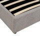 Canapé folhas de dobramento com cabeceira fitada Gris 164 x 110 x 214 cm