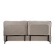 Cama con somier de láminas y cabecero tapizado Beige 192 x 95 x 214 cm
