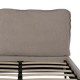 Cama con somier de láminas y cabecero tapizado Beige 192 x 95 x 214 cm