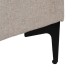 Cama con somier de láminas y cabecero tapizado Beige 192 x 95 x 214 cm