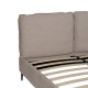 Lit de canapé avec tête de lit rembourrée beige 163 x 93 x 215 cm