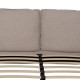 Lit de canapé avec tête de lit rembourrée beige 163 x 93 x 215 cm