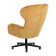 Sillón giratorio con brazos tapizado Mostaza 78 x 104,5 x 84,5 cm