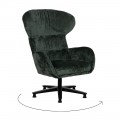 Sillón giratorio con brazos tapizado Verde 78 x 104,5 x 84,5 cm