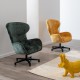 Sillón giratorio con brazos tapizado Verde 78 x 104,5 x 84,5 cm