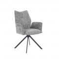 Silla giratoria con brazos Ander tapizado Musgo 63  x 93 x 62 cm