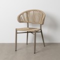SILLA NATURAL-GRIS PE-ALUMINIO EXTERIOR 56 X 58 X 89 CM