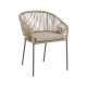 SILLA NATURAL-GRIS PE-ACERO EXTERIOR 58 X 58 X 77,50 CM