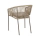 SILLA NATURAL-GRIS PE-ACERO EXTERIOR 58 X 58 X 77,50 CM