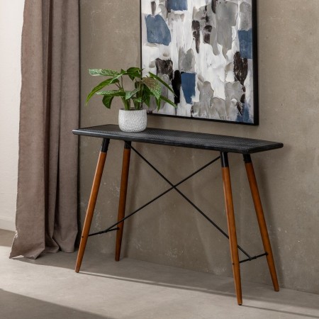Console in legno in legno e stile industriale naturale - fanmuebles