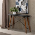Console nero - naturale in metallo - 120 x 38 x 81 cm
