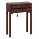 Console "East" DM DM et FIR Bois avec Détails dorés 85 x 26 x 85 cm
