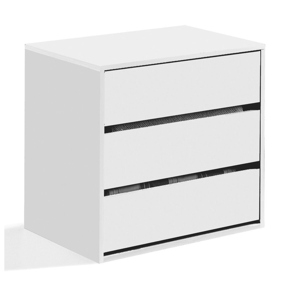 Cassettiera interna per armadi bianca 60 x 57 x 44 cm