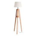 LÁMPARA SUELO MARRÓN TEJIDO-MADERA 40 X 40 X 158 CM