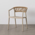 SILLA BEIGE POLIPROPILENO 56 X 52 X 76 CM
