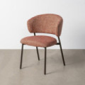 SILLA JASPEADO ROJO TEJIDO-METAL 57 X 60 X 81 CM