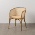 SILLA NATURAL MADERA-RATÁN 56 X 58 X 77 CM