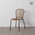 SILLA NATURAL-NEGRO PE-ACERO SALÓN 51 X 58 X 87 CM
